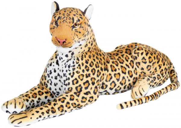 Plüsch Leopard liegend 110 cm Stofftier Plüschtier