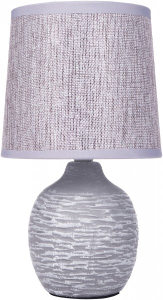 Tisch- oder Nachttischlampen - 27 cm - Grau - Keramik Lampenfüße mit Struktur