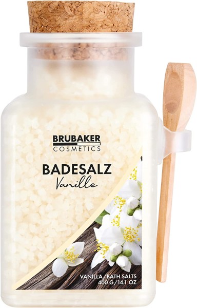 Badesalz 400 g - Vanille Duft - Badezusatz mit natürlichen Extrakten - Wellness Baden