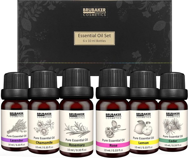 6er-Set Ätherische Öle Aromatherapieöle 6 x 10 ml - Duftöl für Diffusor Massage Körperpflege