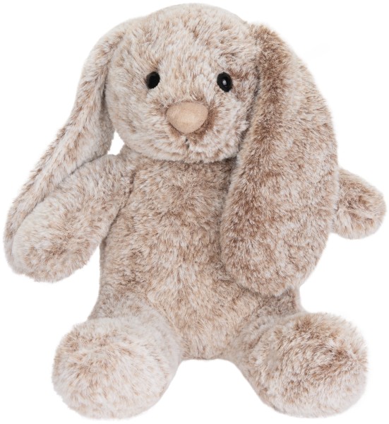 Kuscheltier Hase mit Schlappohren - 28cm großer Plüschhase für Kinder in Grau Braun