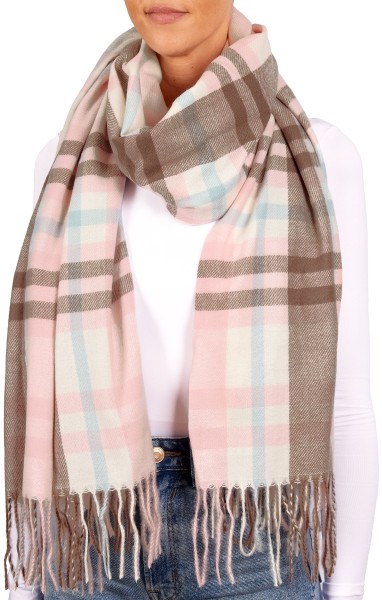 Cashmirillo Schal für Damen und Herren - Kariert - 70 x 200 cm - Warm und Kuschelig