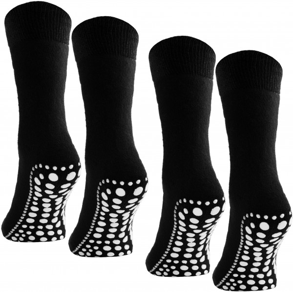 4 Paar BRUBAKER ABS Home Socken mit Anti Rutsch Sohle - Unisex