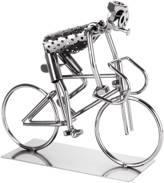 Schraubenmännchen Fahrradfahrer - Fahrrad Eisenfigur Metallfigur