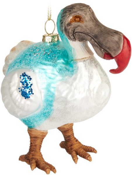 Pelikan Weihnachtskugel aus Glas - Handbemalt und Mundgeblasen - Christbaumschmuck