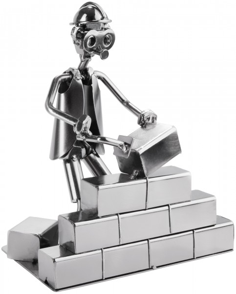 Schraubenmännchen Maurer - Metallfigur Handarbeit - Geschenkidee für Handwerker