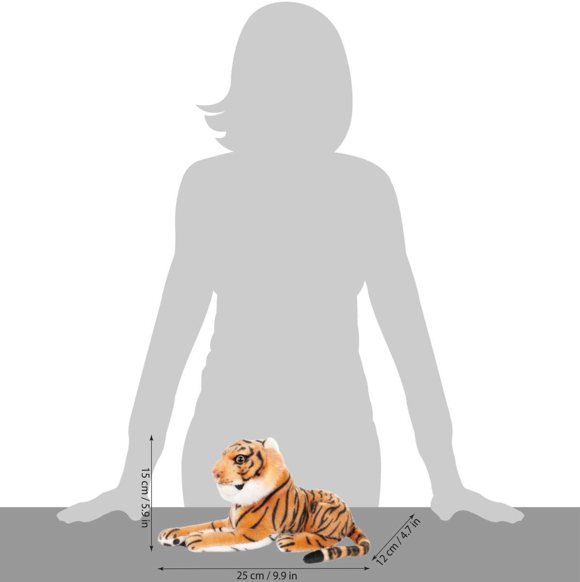 Plüschtier Tiger – Weiches Kuscheltier, 13 Cm, Braun, Perfekt Als Geschenk Oder Dekoration