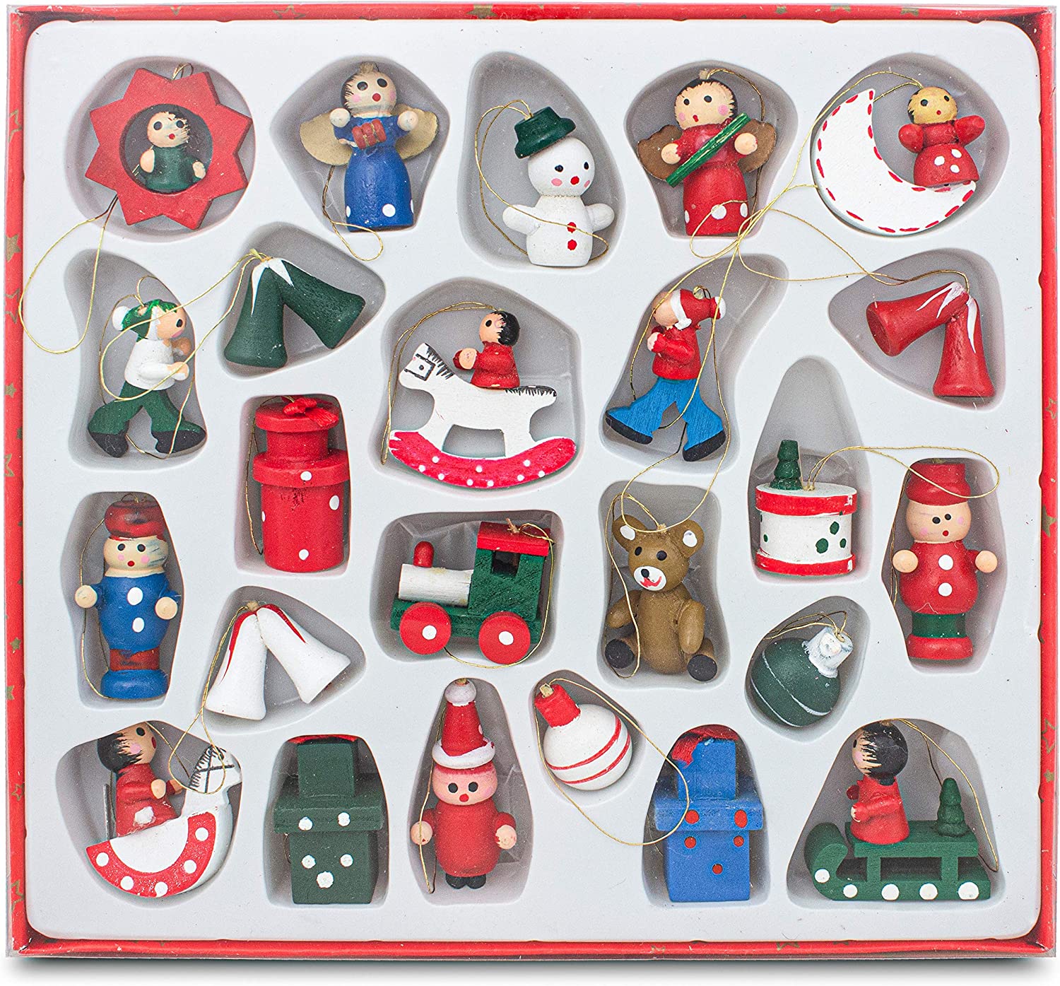 Weihnachtsbaumschmuck - Baumschmuck aus Holz 22 teiliges Set