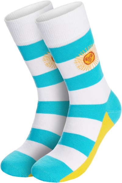 Herren Fan Socken Argentinien - Argentinische Flagge - Lustiges Motiv Crew-Socken