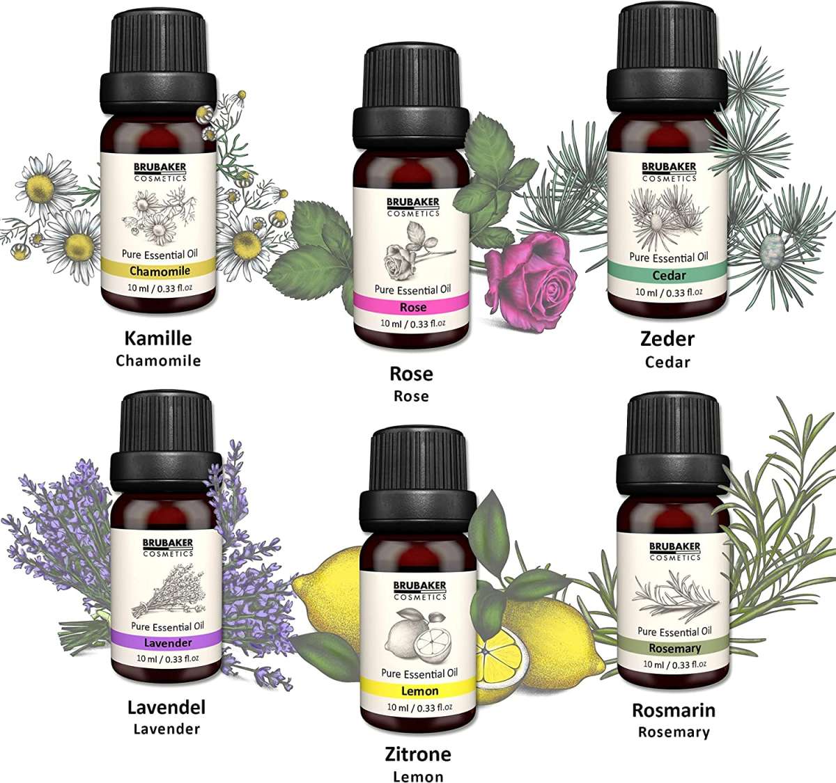 Aroma Home Ätherische Öle Tintenroller Set | 3x10 Ml Roll-On Für Stimmung & Entspannung