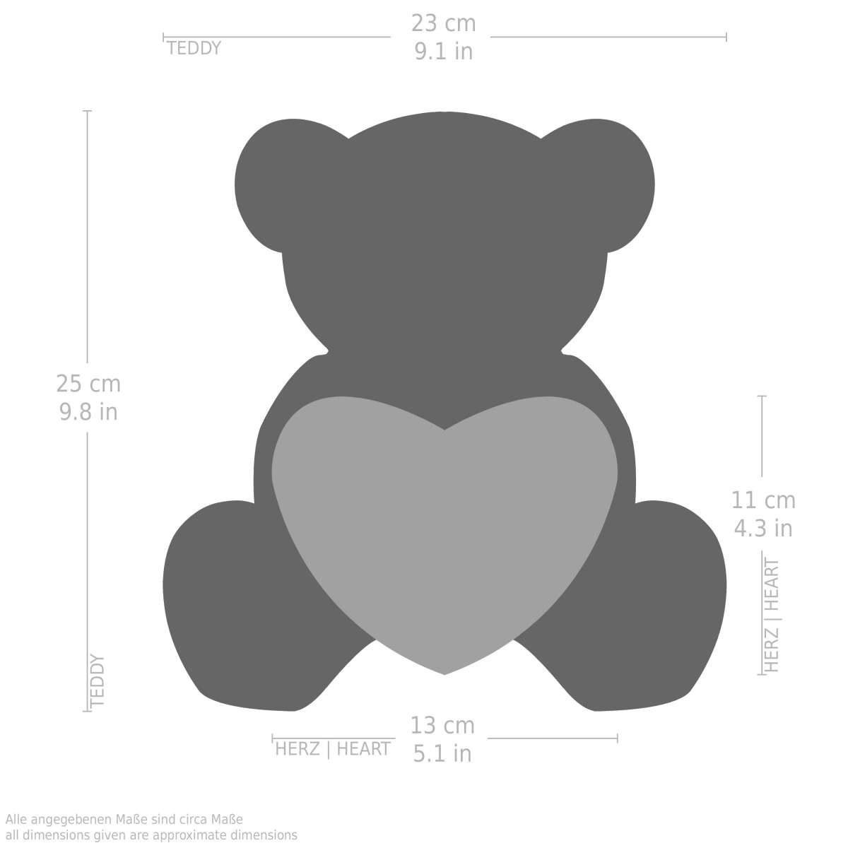 BRUBAKER Kuschelteddy Mit „Viel Glück“-Herz – 35 Cm Großer Plüschbär In Hellbraun, Perfekt Als Glücksbringer & Geschenk