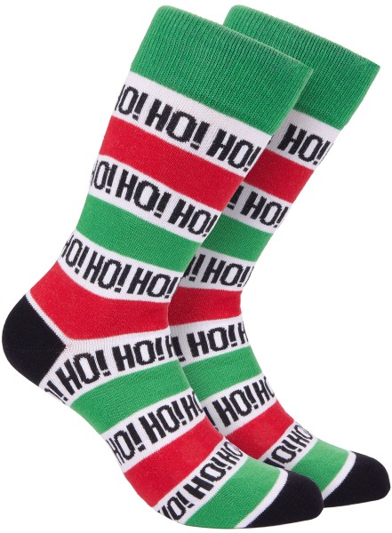 Herren Weihnachtssocken - Weihnachtsmotiv Hohoho - Bunte Socken Weihnachten - EU 41-45