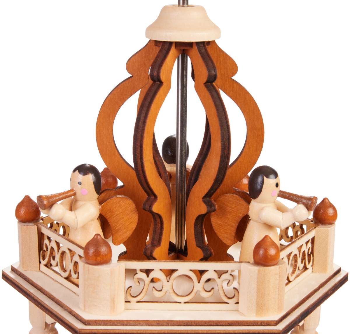BRUBAKER Weihnachtspyramide Holzpyramide 3 Etagen - 45 Cm