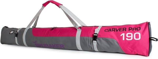 Skitasche Carver Pro - Skisack für 1 Paar Ski und Stöcke - Pink Grau