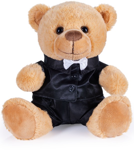 Teddybär Bräutigam im Anzug - 25 cm Teddy Geschenk für Hochzeit